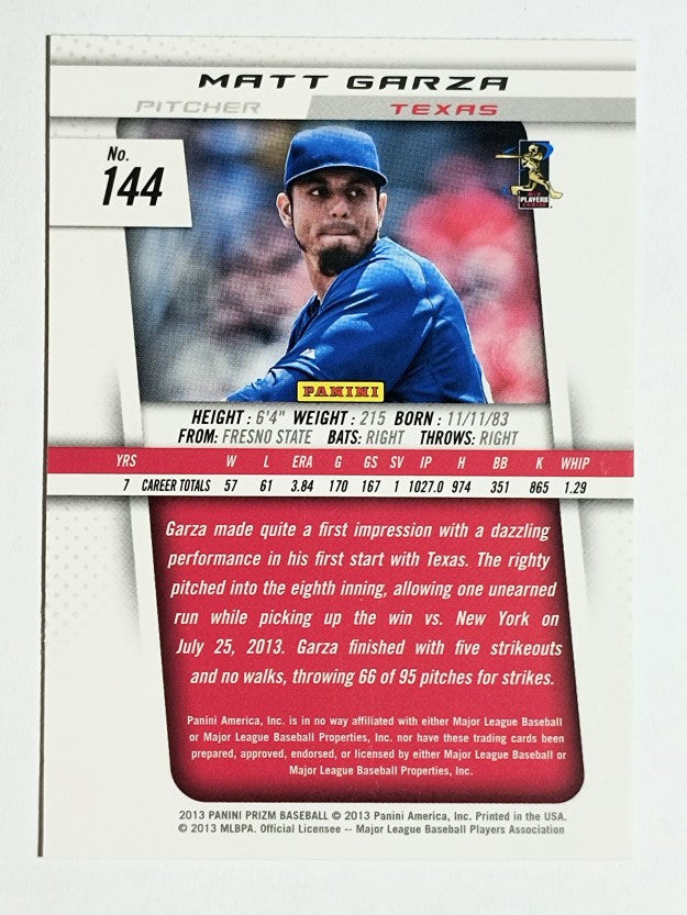 2013 Panini Prizm #144 Matt Garza