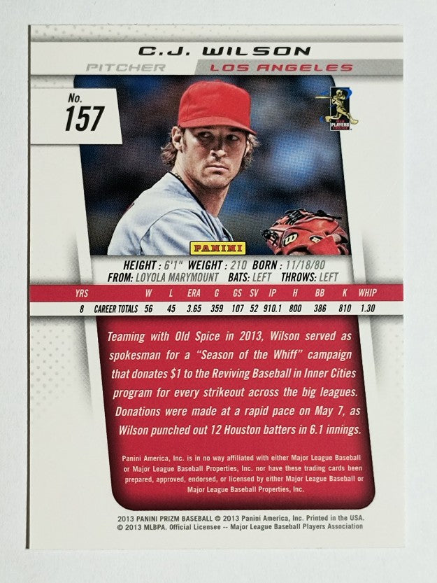 2013 Panini Prizm #157 C.J. Wilson