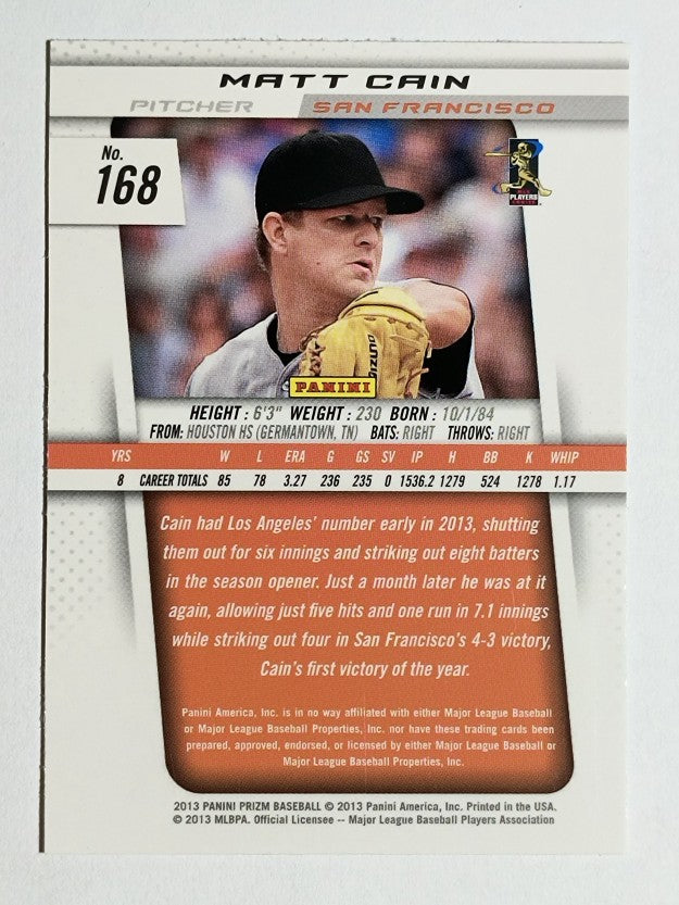 2013 Panini Prizm #168 Matt Cain
