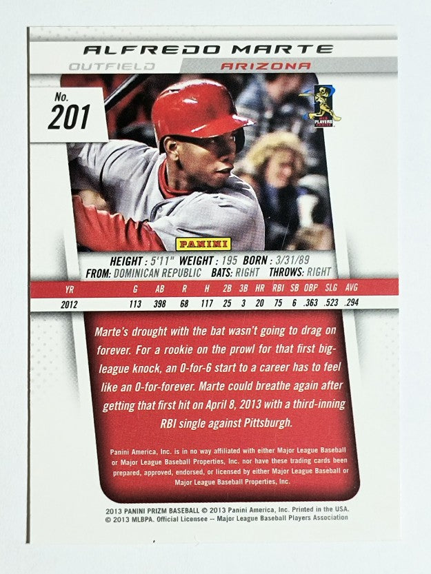 2013 Panini Prizm #201 Alfredo Marte RC