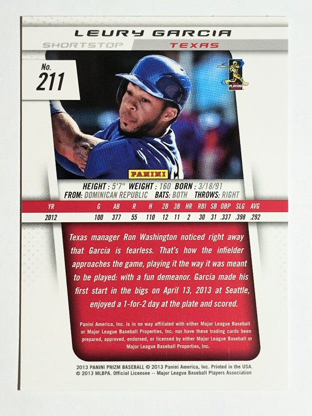 2013 Panini Prizm #211 Leury Garcia RC