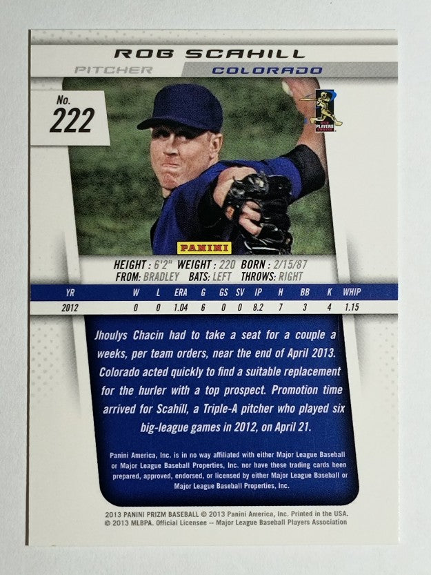 2013 Panini Prizm #222 Rob Scahill RC