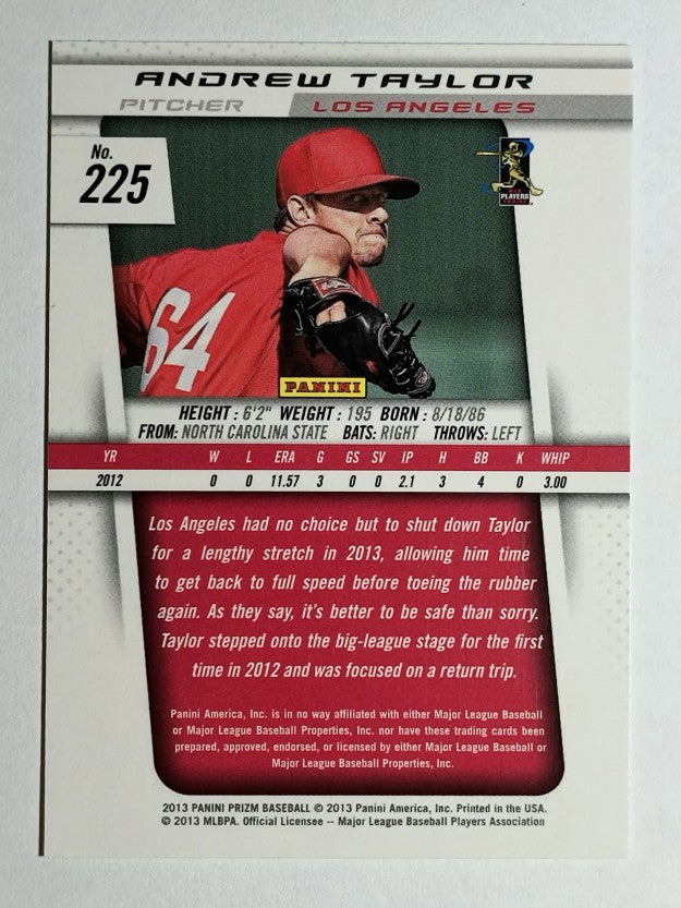 2013 Panini Prizm #225 Andrew Taylor RC