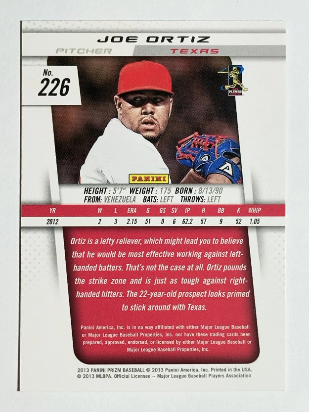 2013 Panini Prizm #226 Joe Ortiz RC