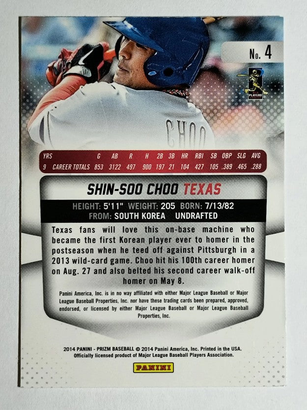 2014 Panini Prizm #4 Shin-Soo Choo