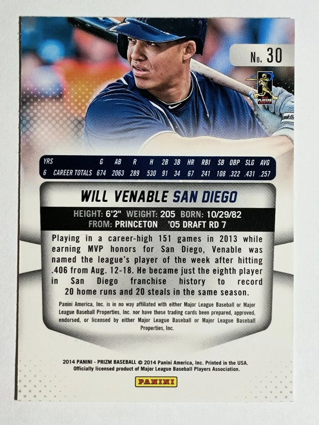 2014 Panini Prizm #30 Will Venable