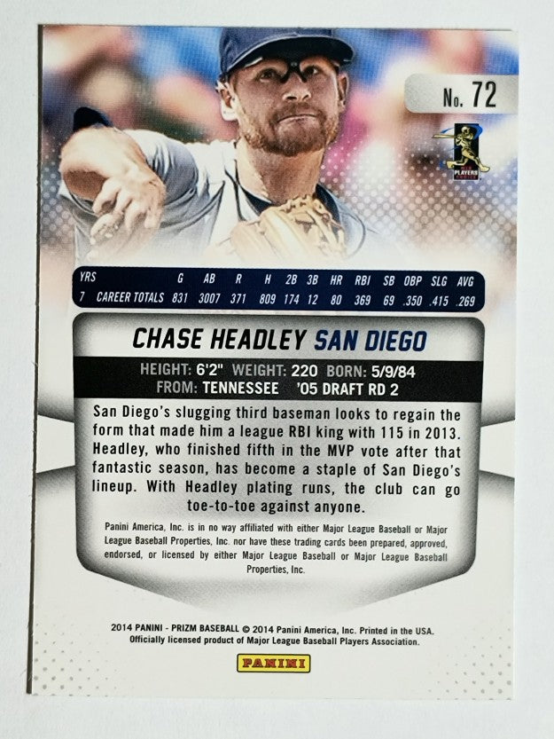 2014 Panini Prizm #72 Chase Headley