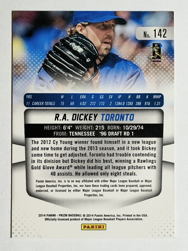 2014 Panini Prizm #142 R.A. Dickey