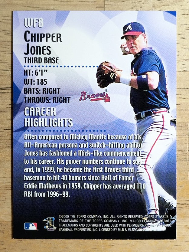 2000 Topps Stars Walk of Fame #WF8 Chipper Jones