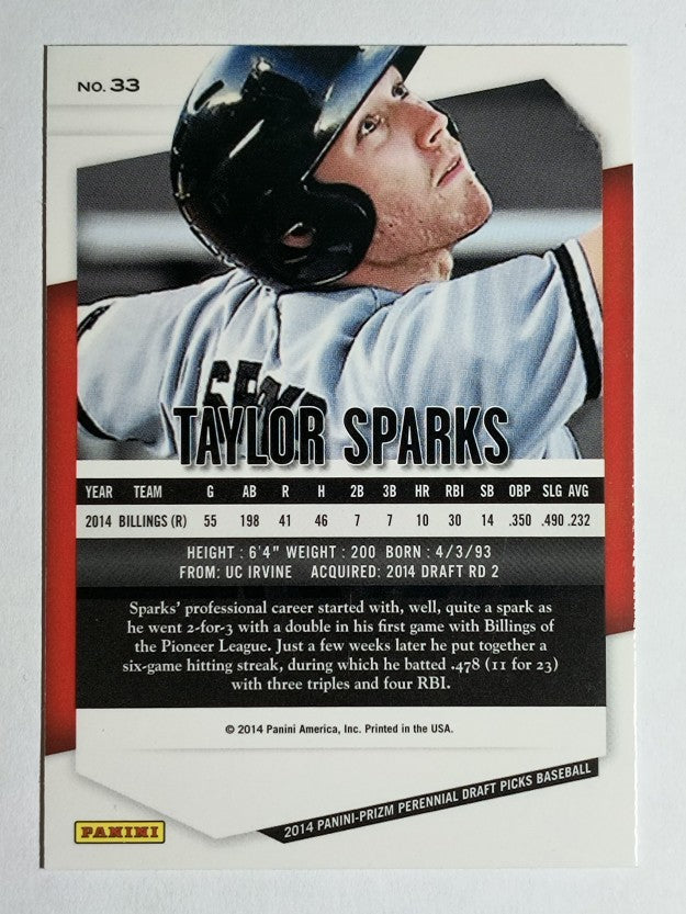 2014 Panini Prizm Perennial Draft Picks #33 Taylor Sparks