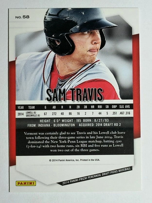 2014 Panini Prizm Perennial Draft Picks #58 Sam Travis