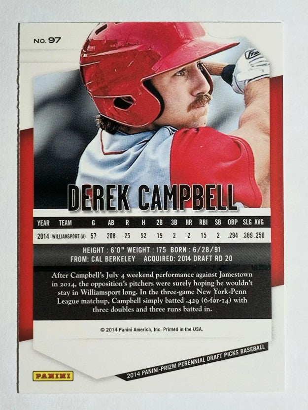 2014 Panini Prizm Perennial Draft Picks #97 Derek Campbell