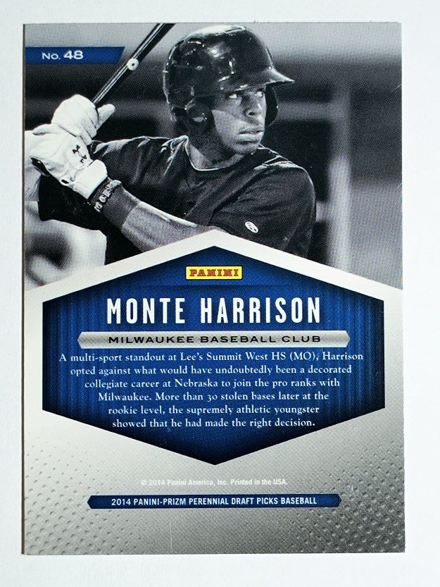 2014 Panini Prizm Perennial Draft Picks Draft Class #48 Monte Harrison