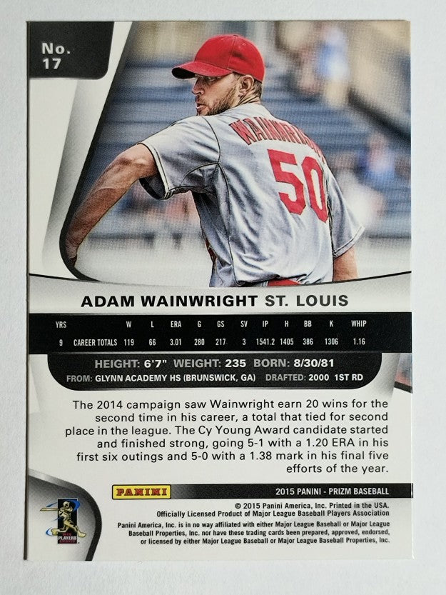 2015 Panini Prizm #17 Adam Wainwright