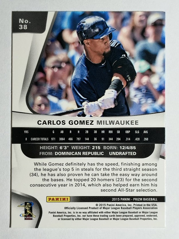2015 Panini Prizm #38 Carlos Gomez