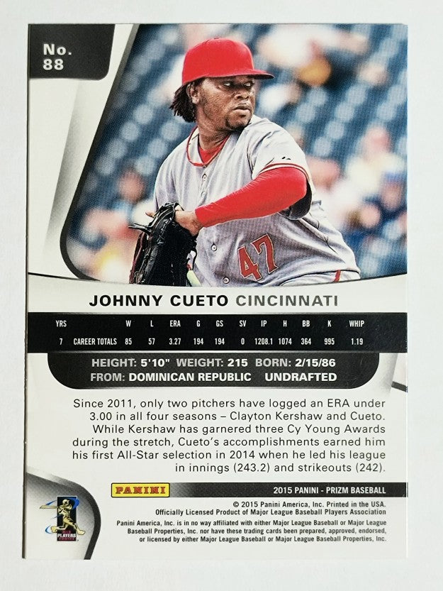 2015 Panini Prizm #88 Johnny Cueto