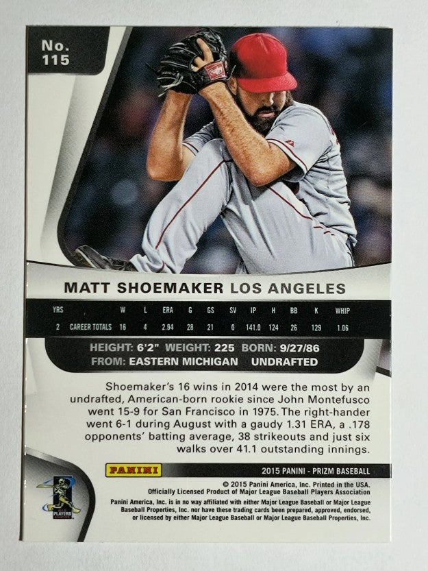 2015 Panini Prizm #115 Matt Shoemaker