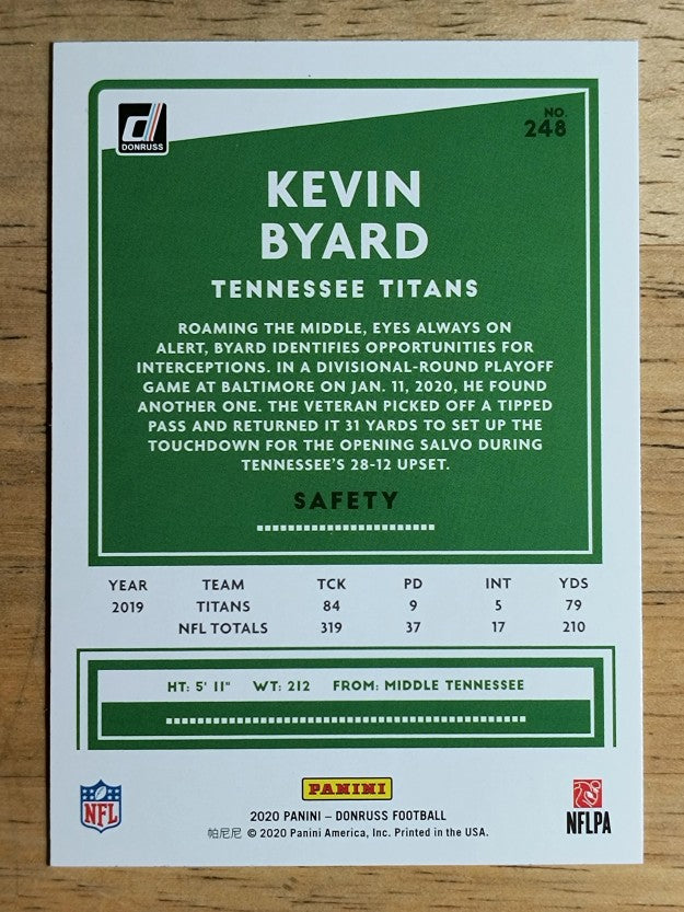 2020 Donruss #248 Kevin Byard
