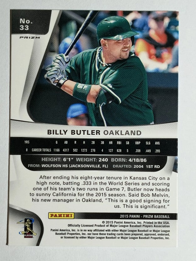 2015 Panini Prizm Prizms Red White and Blue Mojo #33 Billy Butler