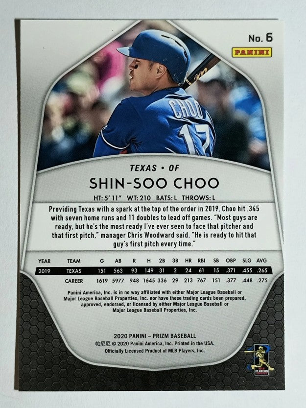 2020 Panini Prizm #6 Shin-Soo Choo