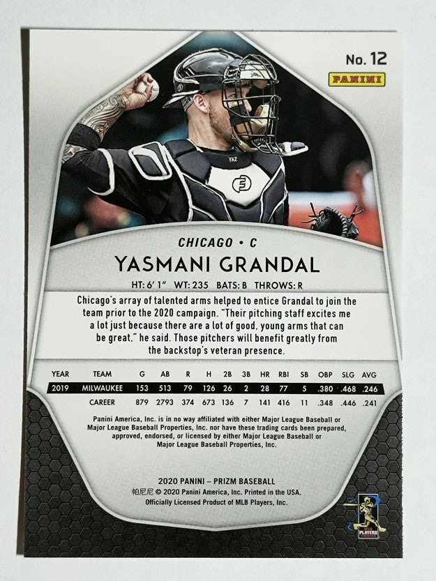 2020 Panini Prizm #12 Yasmani Grandal