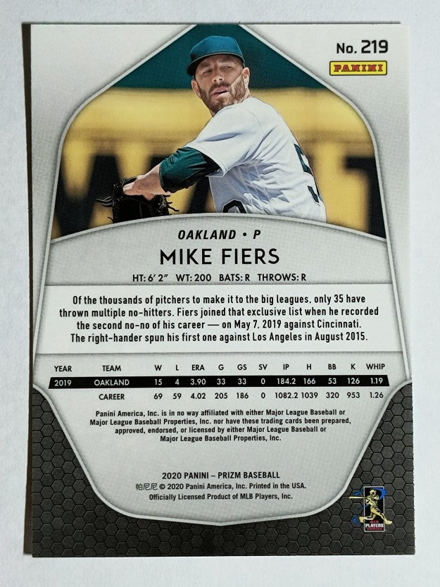 2020 Panini Prizm #219 Mike Fiers