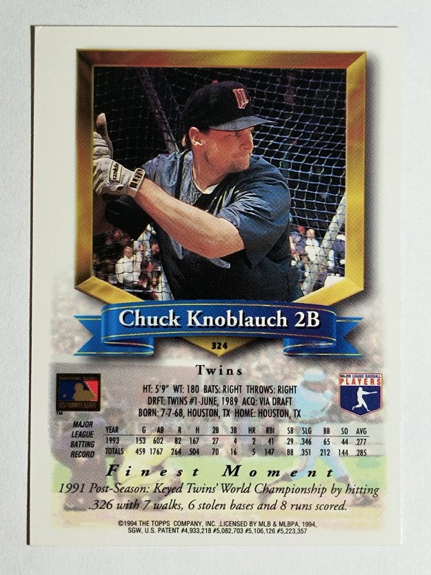 1994 Finest #324 Chuck Knoblauch