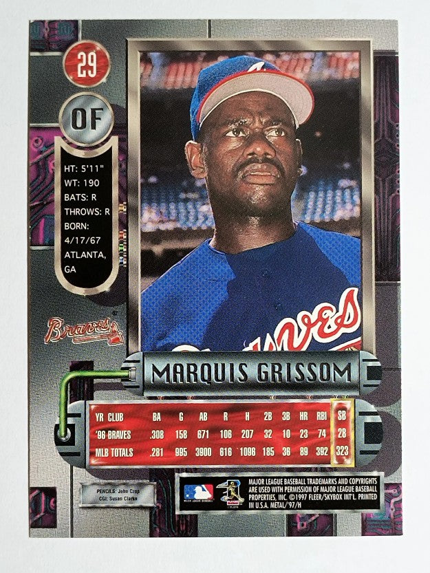 1997 Metal Universe #29 Marquis Grissom