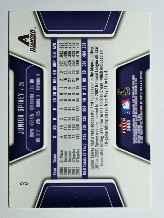2003 Flair #3 Junior Spivey