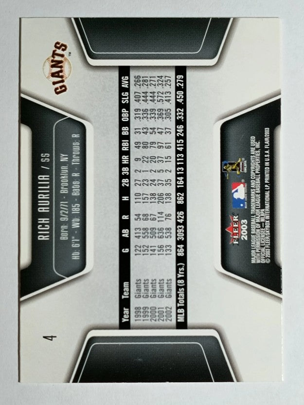2003 Flair #4 Rich Aurilia