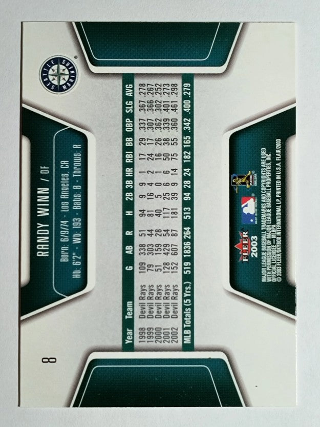 2003 Flair #8 Randy Winn