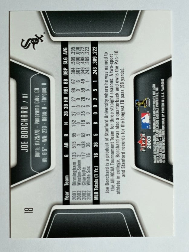2003 Flair #18 Joe Borchard