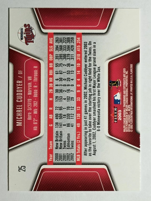 2003 Flair #25 Michael Cuddyer