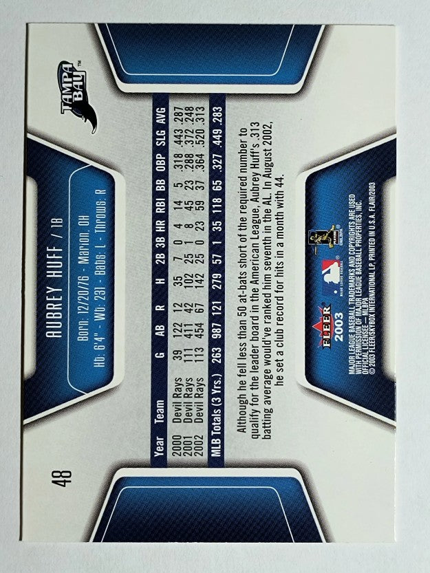 2003 Flair #48 Aubrey Huff