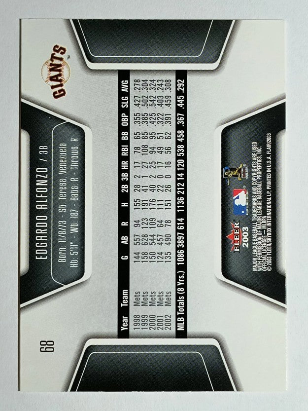 2003 Flair #68 Edgardo Alfonzo