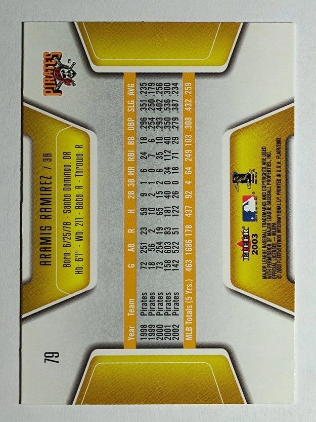 2003 Flair #79 Aramis Ramirez