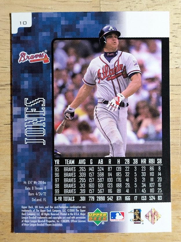 2000 UD Ionix #10 Chipper Jones