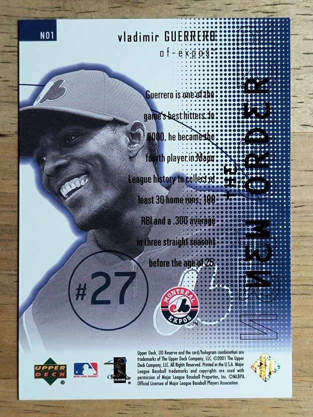 2001 UD Reserve New Order #NO1 Vladimir Guerrero
