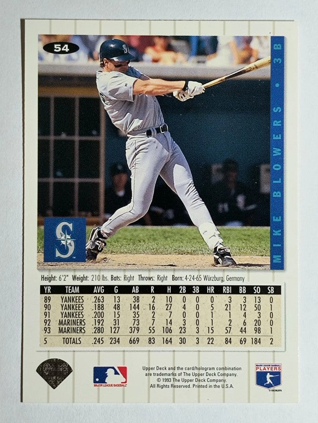 1994 Collector's Choice #54 Mike Blowers