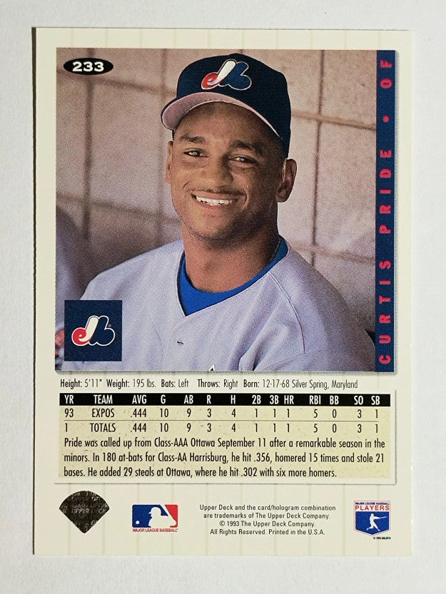 1994 Collector's Choice #233 Curtis Pride RC