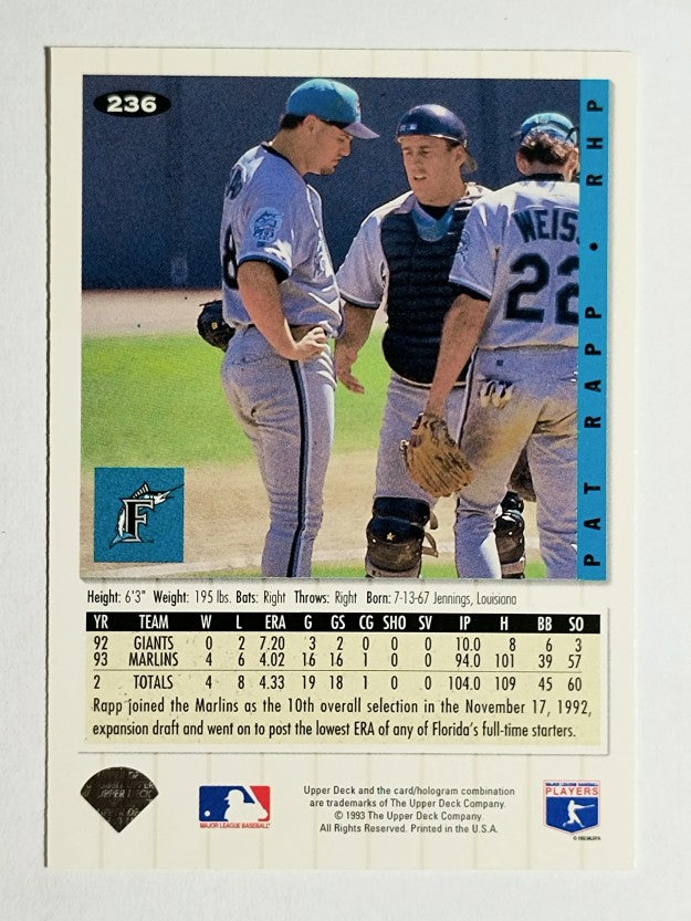 1994 Collector's Choice #236 Pat Rapp