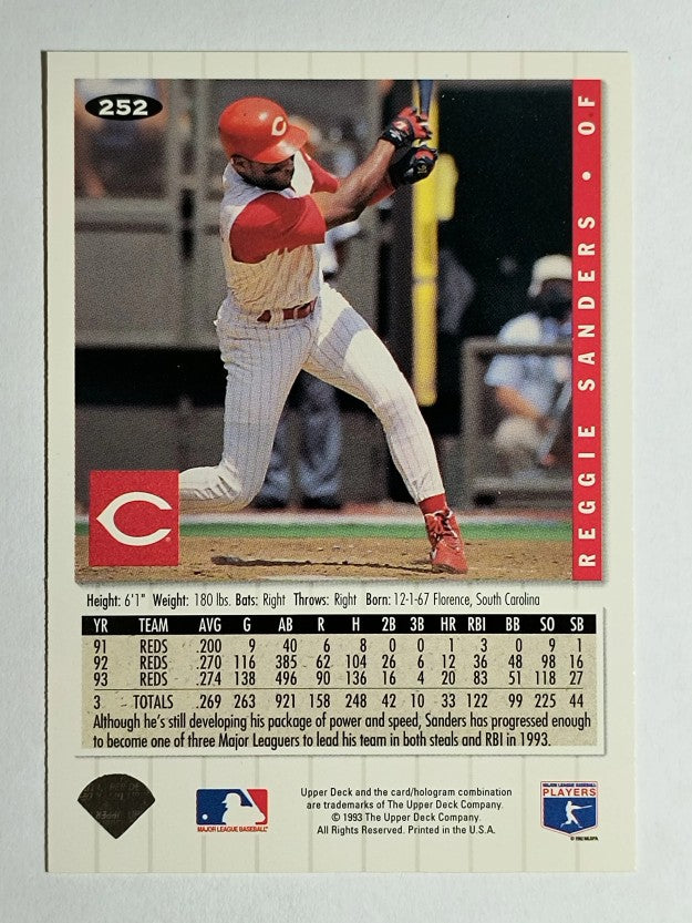 1994 Collector's Choice #252 Reggie Sanders