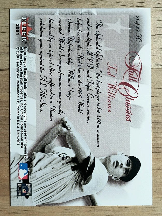 2001 Ultra Fall Classics #21 Ted Williams