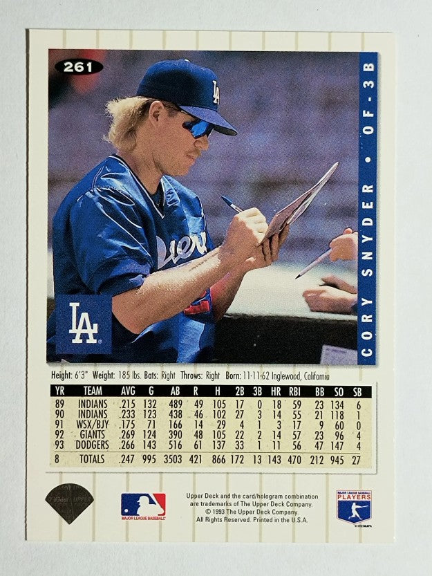1994 Collector's Choice #261 Cory Snyder