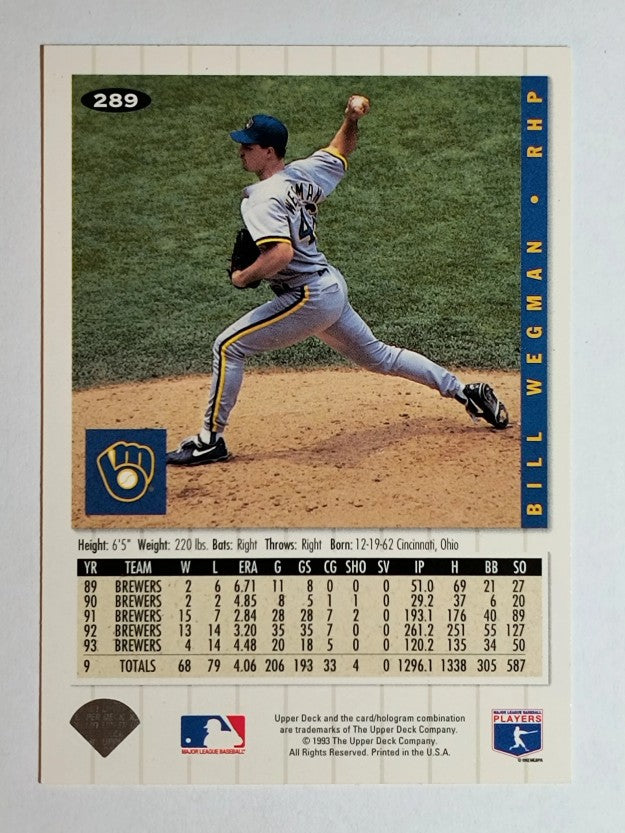 1994 Collector's Choice #289 Bill Wegman