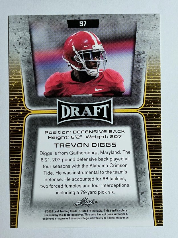 2020 Leaf Draft #57 Trevon Diggs