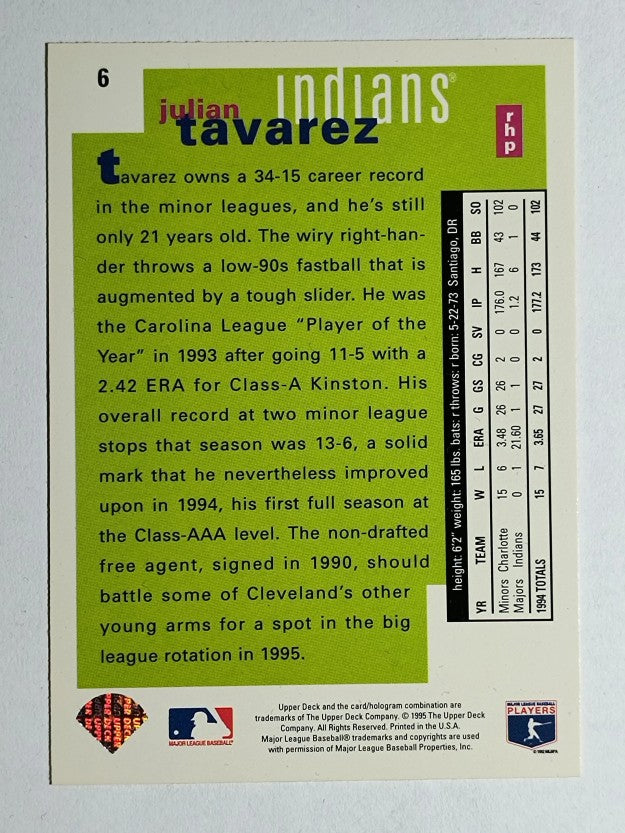 1995 Collector's Choice #6 Julian Tavarez