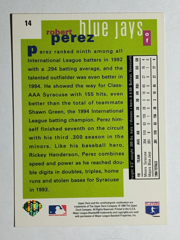 1995 Collector's Choice SE #14 Robert Perez