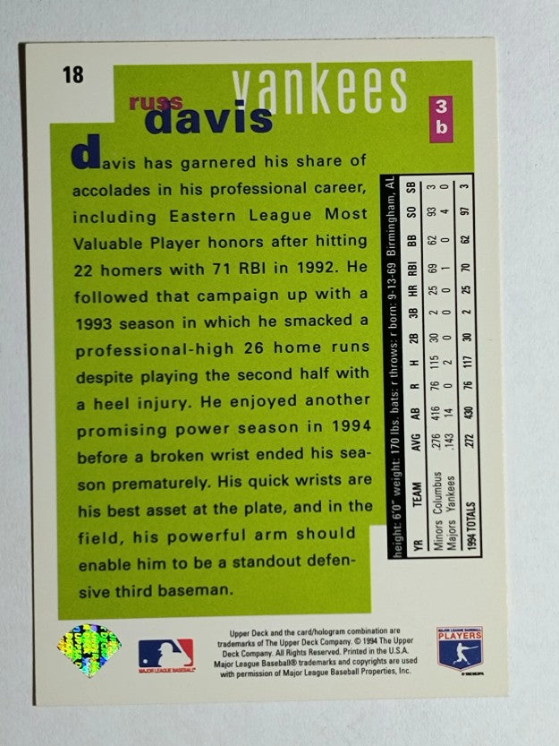 1995 Collector's Choice SE #18 Russ Davis
