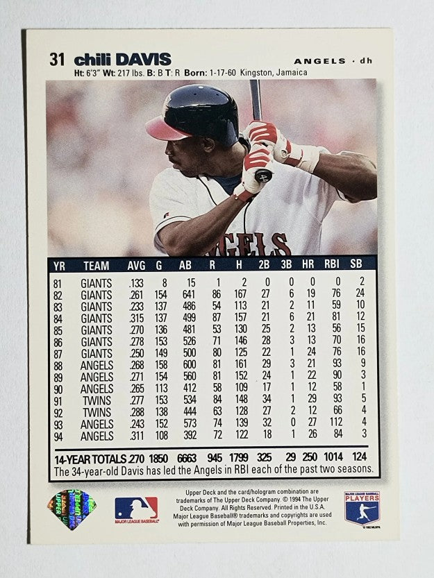 1995 Collector's Choice SE #31 Chili Davis